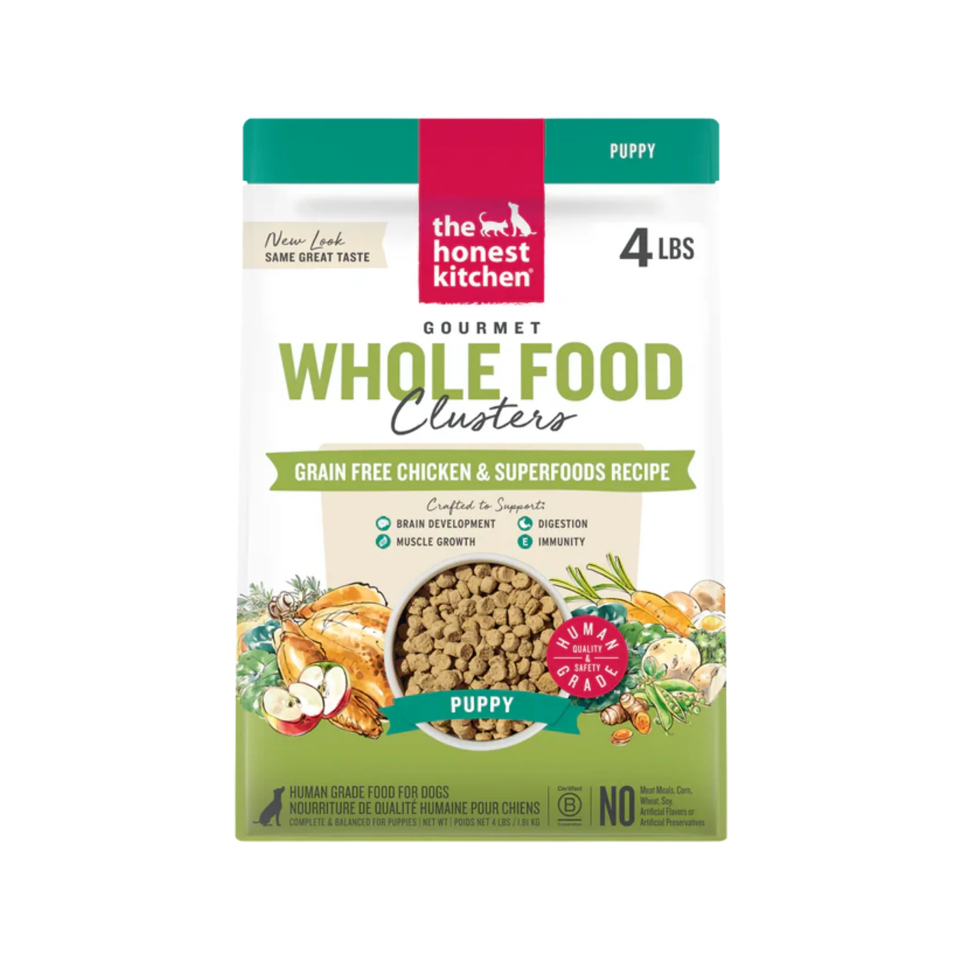 Trendy The Honest Kitchen Grain Chicken Clusters for Puppies Dry Dog Food Eco-Friendly