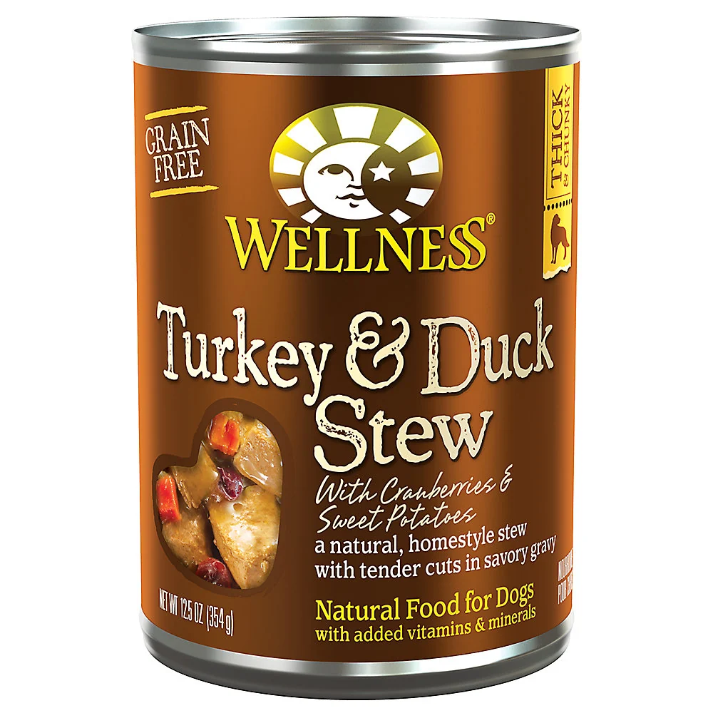 Consistent Wellness Turkey Duck Stew with Sweet Potatoes Cranberries Canned Dog Food Wellness Turkey Duck Stew with Sweet Potatoes Cranberries Canned Dog Food Casual