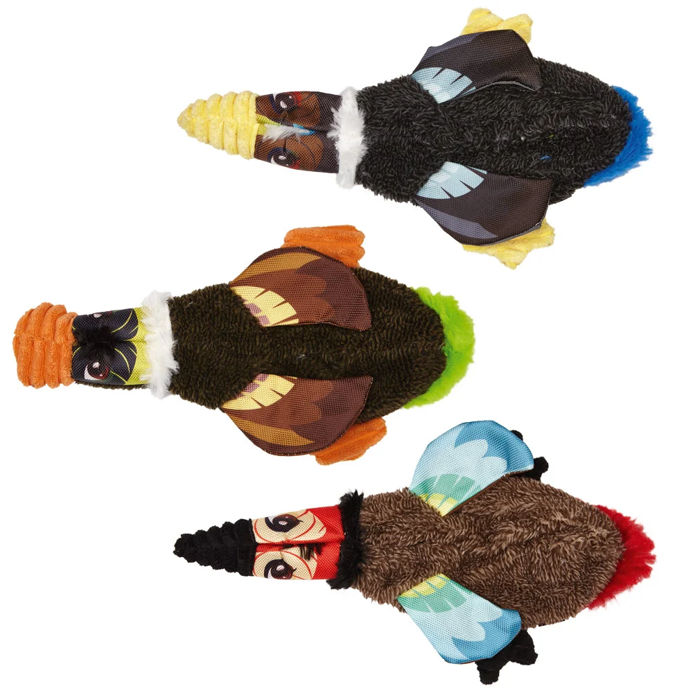 Comfortable Crinkle Birds Dog Toy Collection Secure