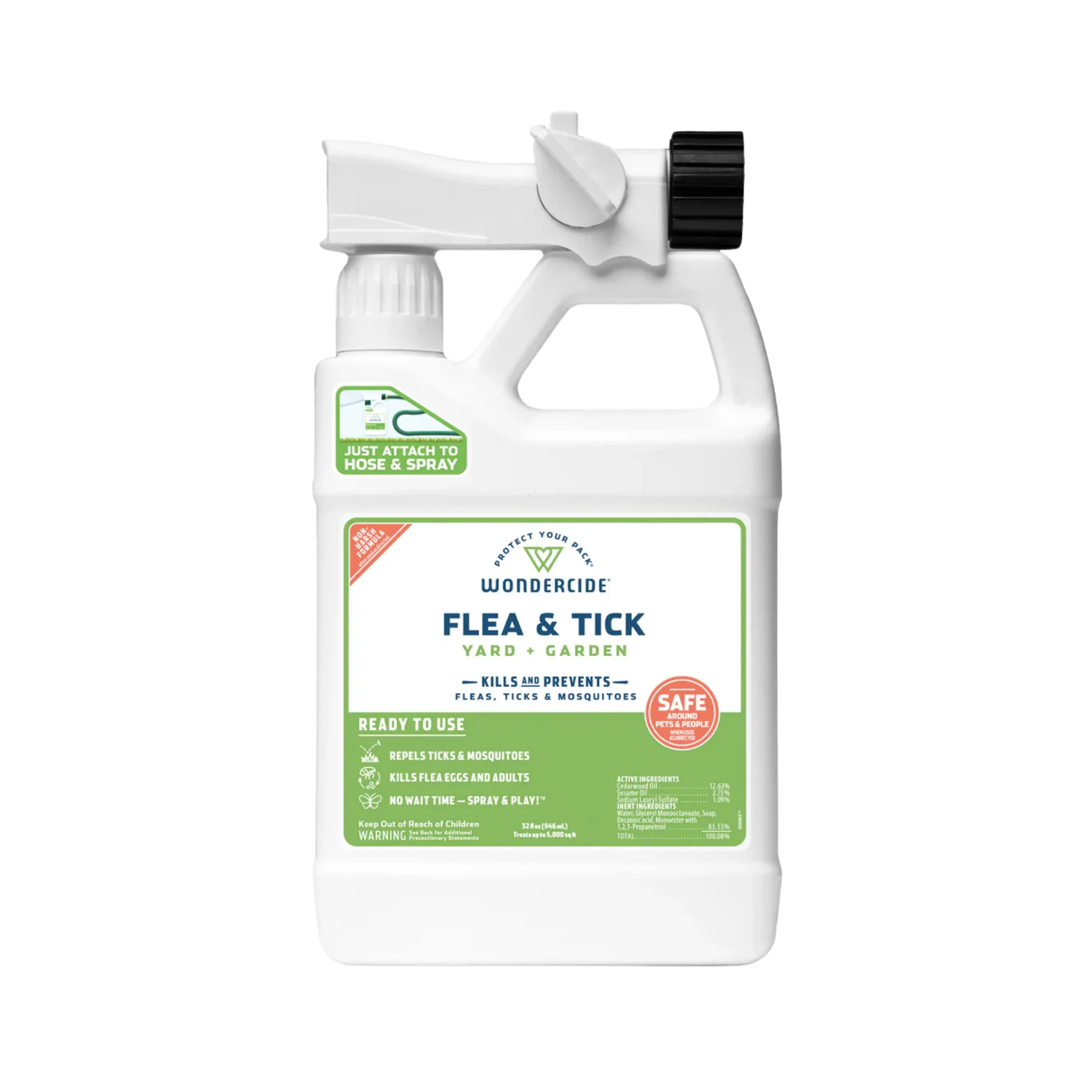Original Wondercide Ready-to-Use Flea Tick Spray for Yard Garden with Natural Essential Oils First-Class