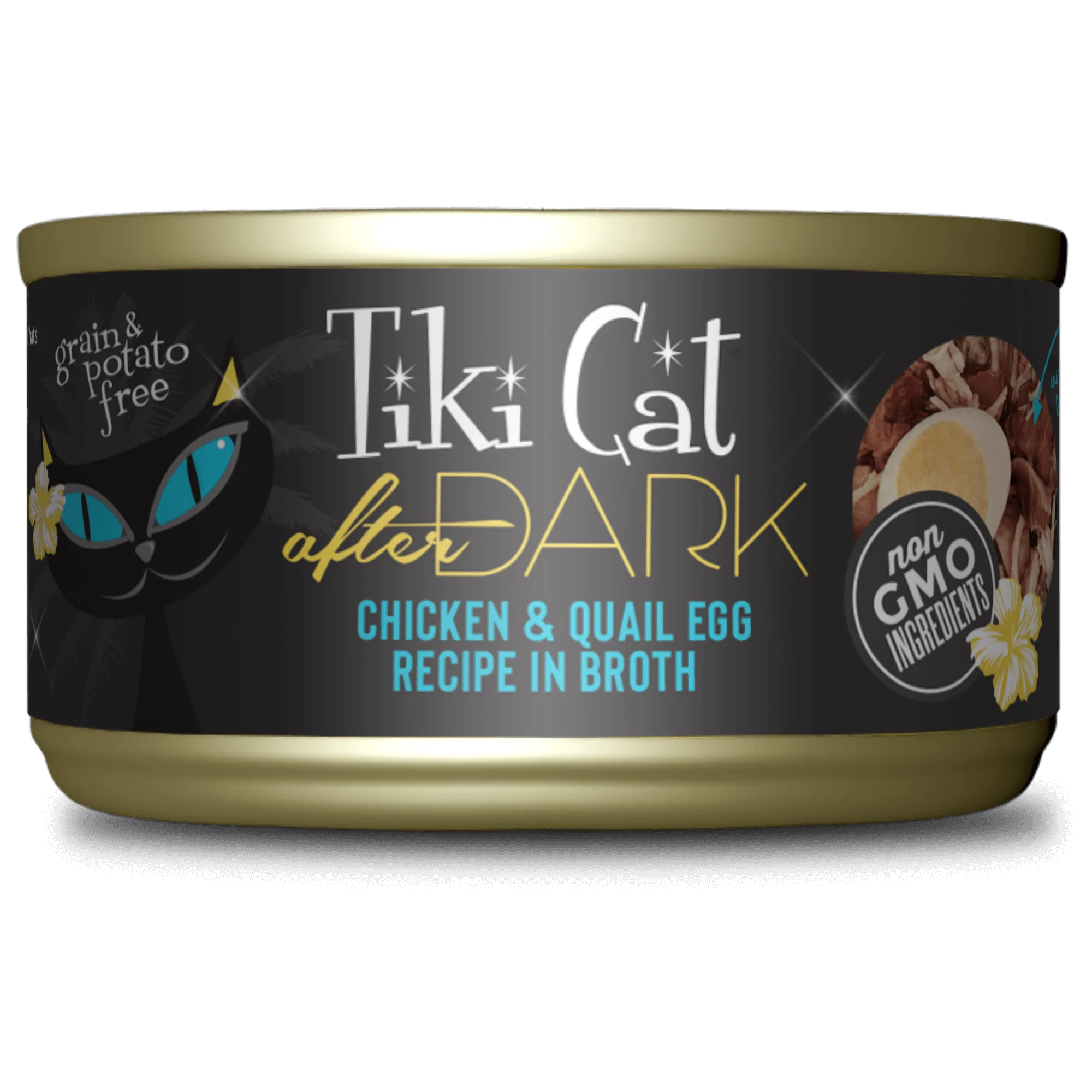 Detailed Tiki Cat After Dark Chicken Quail Egg Recipe in Broth Tiki Cat After Dark Chicken Quail Egg Recipe in Broth Original