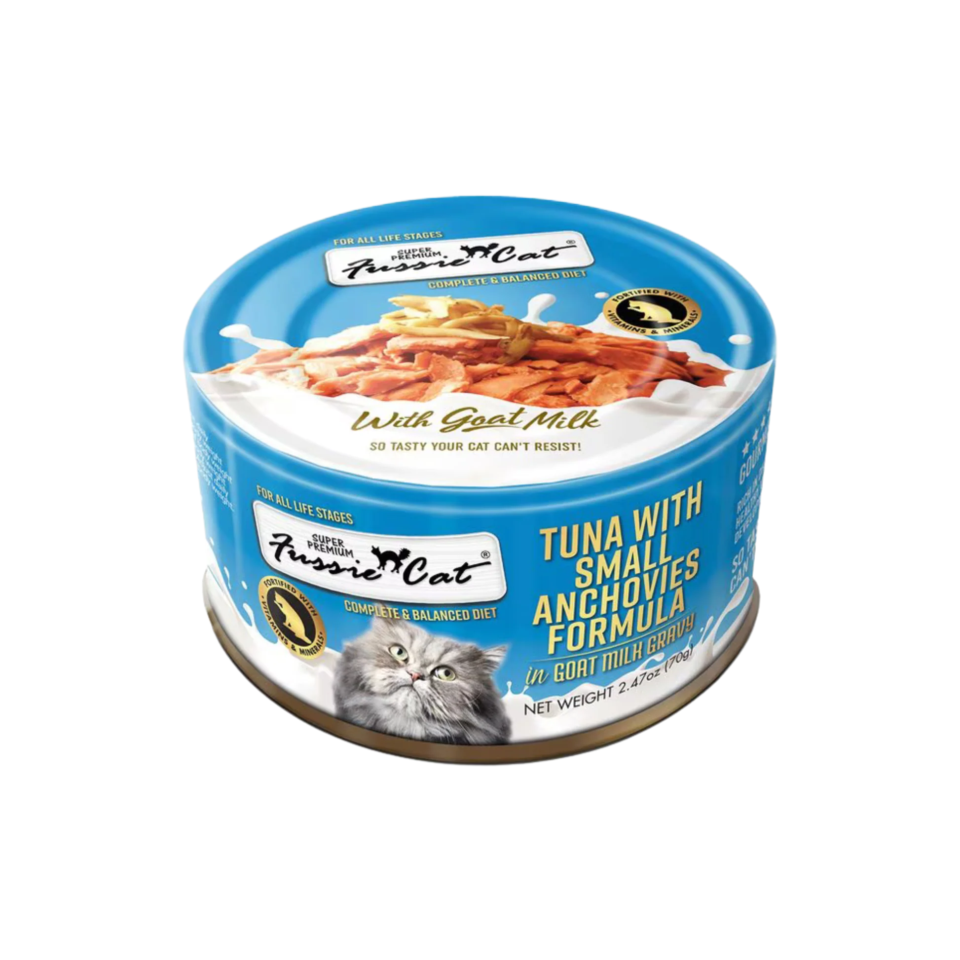 Professional Fussie Cat Tuna with Small Anchovies in Goat Milk Wet Cat Food Genuine