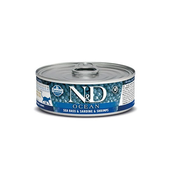 Recyclable Farmina N D Ocean Adult Feline Wet Cat Food - Sea Bass Sardine Shrimp Farmina N D Ocean Adult Feline Wet Cat Food - Sea Bass Sardine Shrimp Carefully Designed