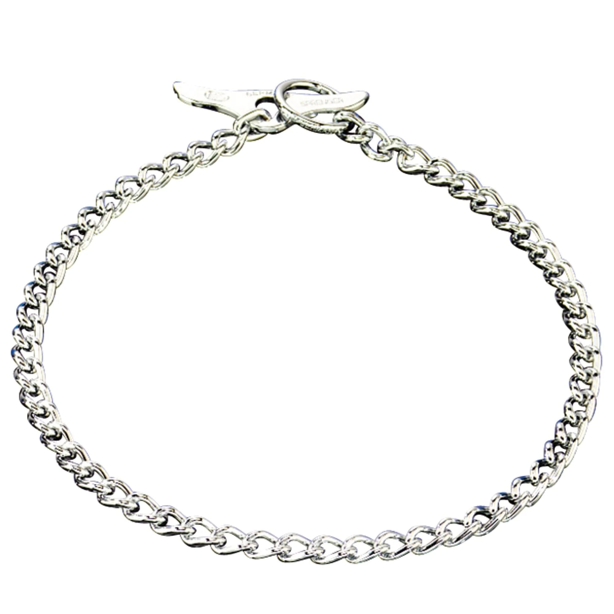 Functional Herm Sprenger - Chain Collar with Toggle-Closure - Round Links - Chrome 2.5 mm Reliable