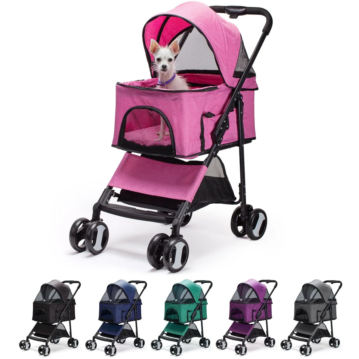 Luxury Executive Pet Stroller with a Removable Cradle Efficient