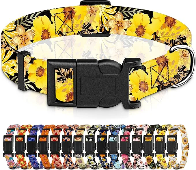 Classic Dog Collar for Boys Girls Puppy Collar for Small Medium Large Dogs Adjustable Easy-to-Use