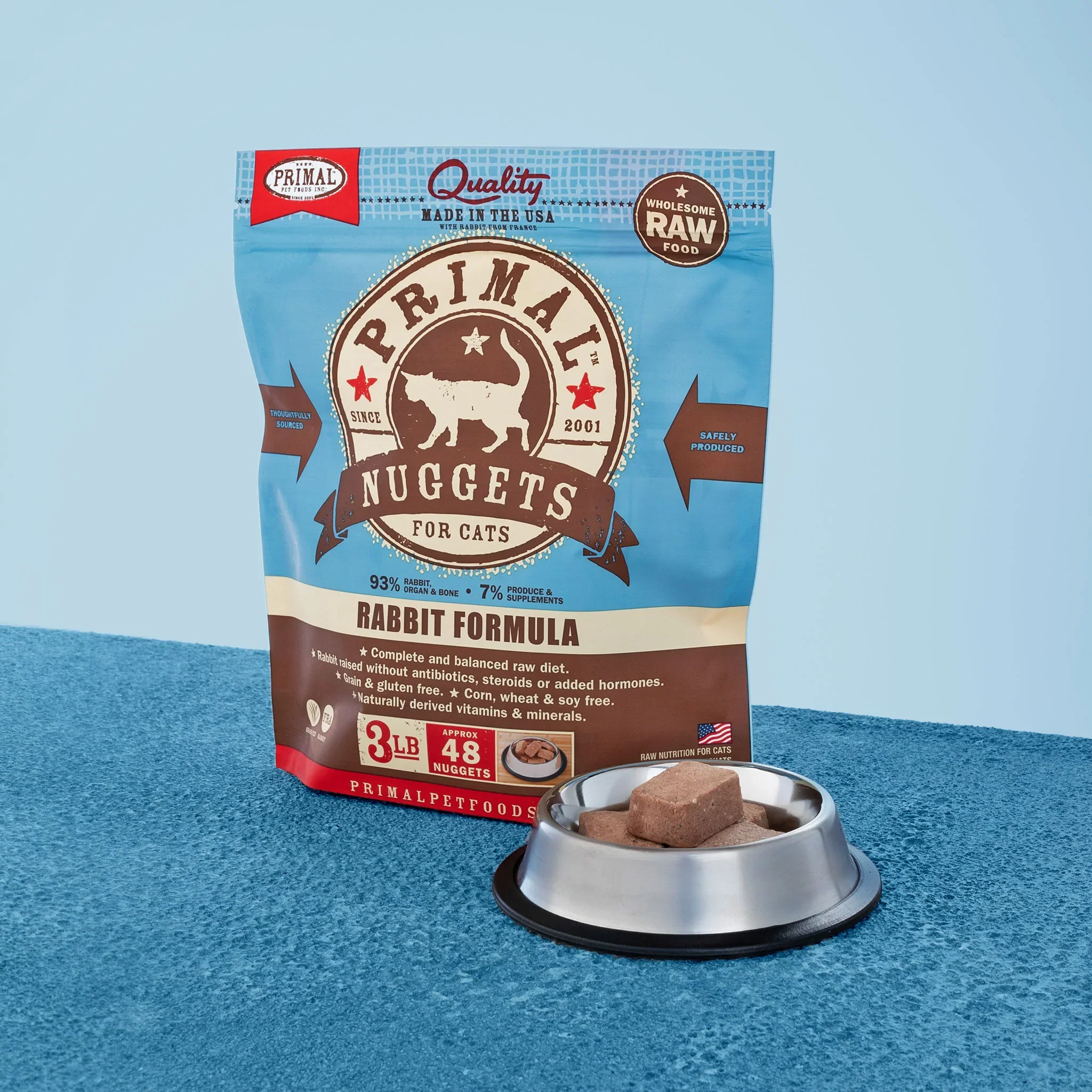 Sophisticated Primal Rabbit Recipe - Raw Frozen Cat Food Primal Rabbit Recipe - Raw Frozen Cat Food Organic