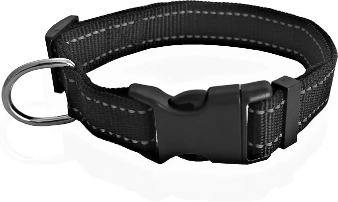 Classic Adjustable Nylon Dog Collar Reflective Collar 1 Inch 3 4 Inch 5 8 Inch Wide Consistent