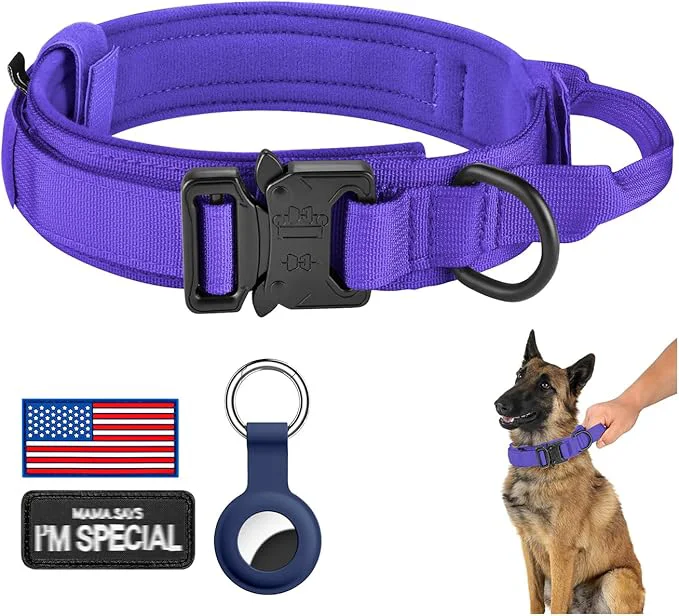 Certified DAGANXI Tactical Dog Collar Adjustable Military Training Nylon Dog Collar Healthy