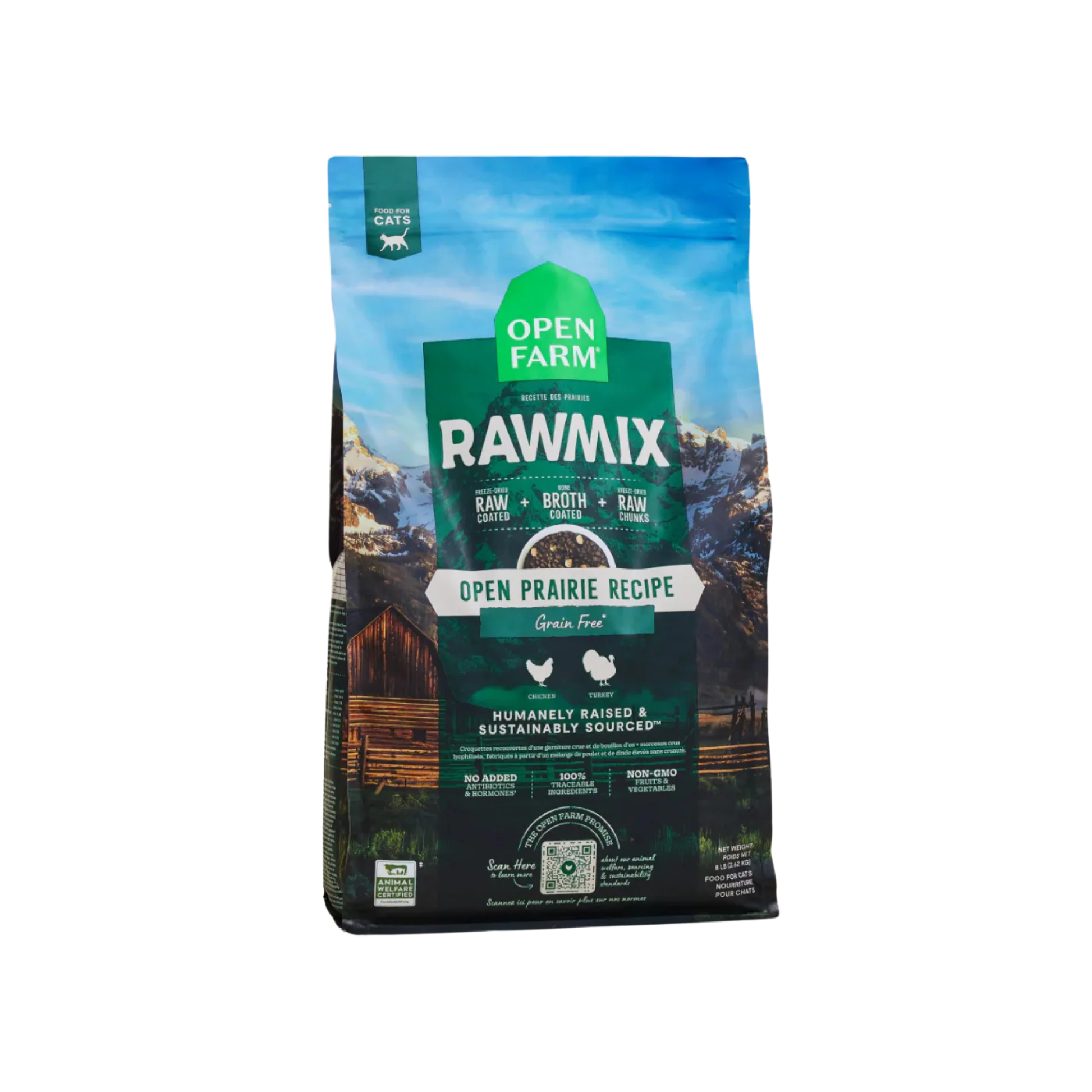 Fine Open Farm RawMix Open Prairie Grain- Cat Kibble High-Performance