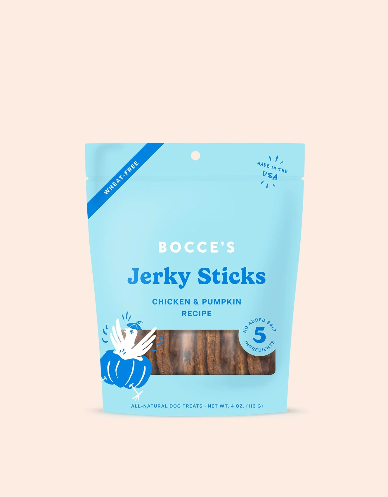 Green Bocce's Bakery - Grazers Jerky Sticks - Chicken Pumpkin Bocce's Bakery - Grazers Jerky Sticks - Chicken Pumpkin High-Quality