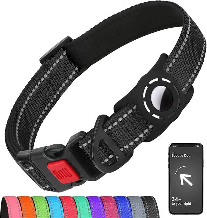 Versatile Airtag Dog Collar with AirTag Holder Luxury