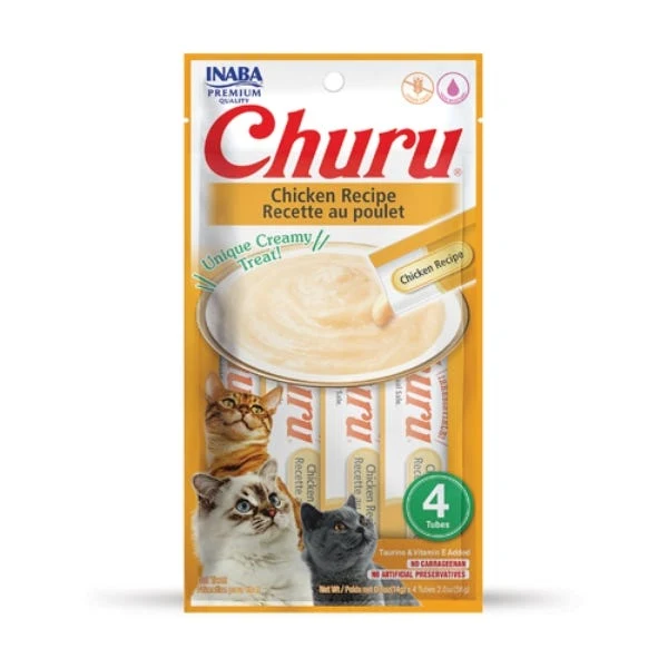 Smooth Inaba Churu Purees Chicken Recipe Lickable Cat Treats 2-oz pouch 4 count Inaba Churu Purees Chicken Recipe Lickable Cat Treats 2-oz pouch 4 count Selected
