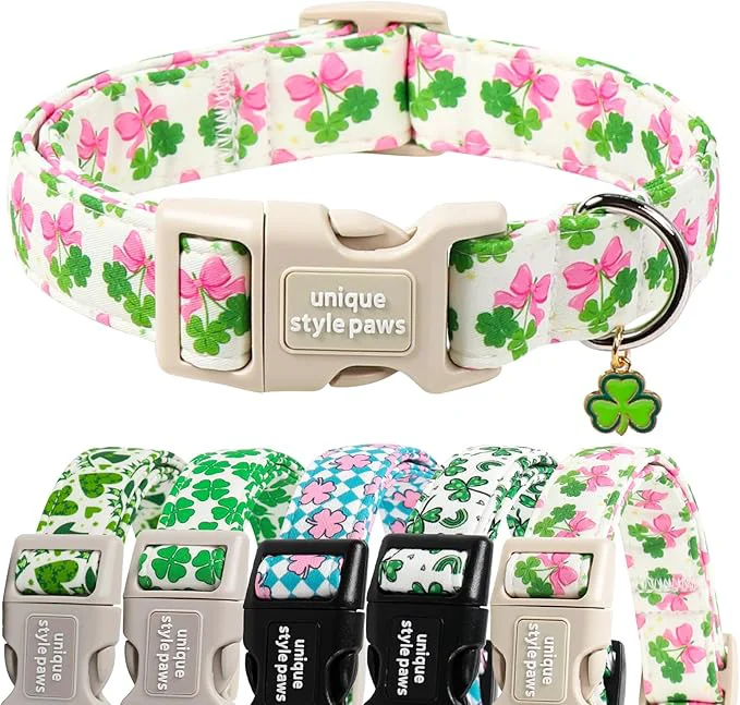Advanced Unique style paws Dog Collar Plastic Buckle Fine Crafted