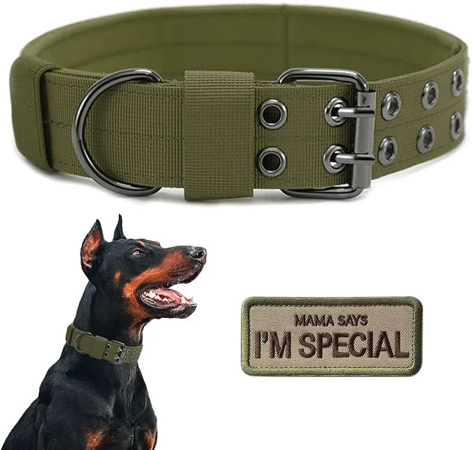 Versatile Tactical Dog Collar Military Adjustable Dog Collars Soft Nylon Training Collar Elegant
