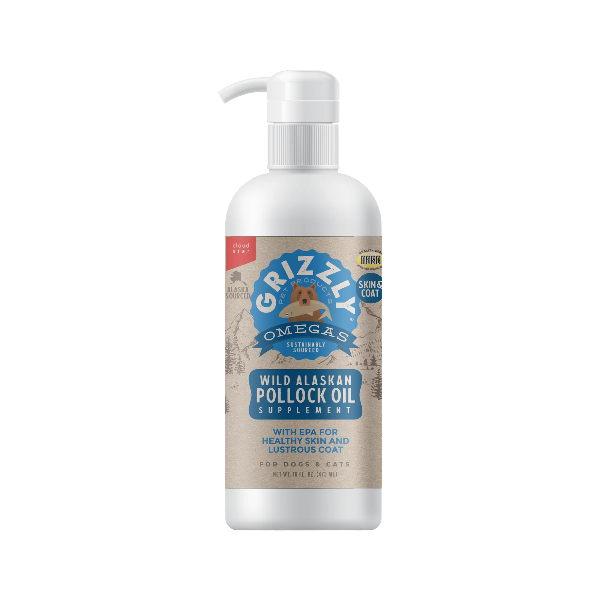 Smooth Grizzly Wild Alaskan Pollock Oil Supplement Solid