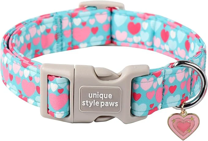 Comfortable Unique style paws Valentine's Day Dog Collar Plastic Buckle Collar Crafted
