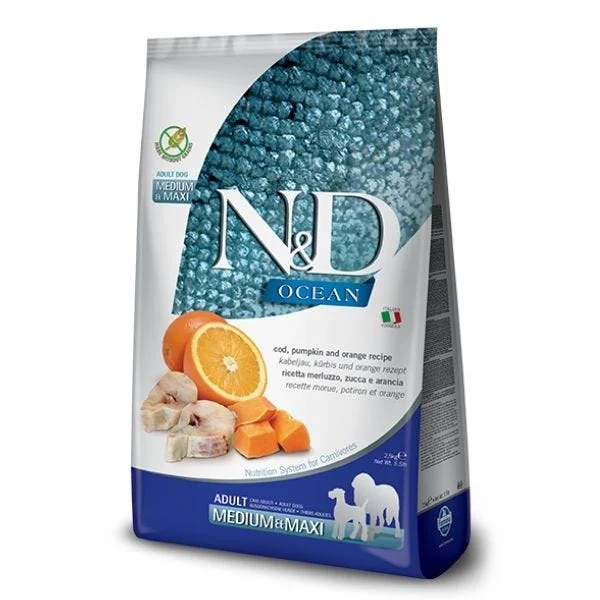First-Class Farmina N D Ocean Codfish Pumpkin Orange Med Maxi Adult Dog Food Farmina N D Ocean Codfish Pumpkin Orange Med Maxi Adult Dog Food User-Friendly