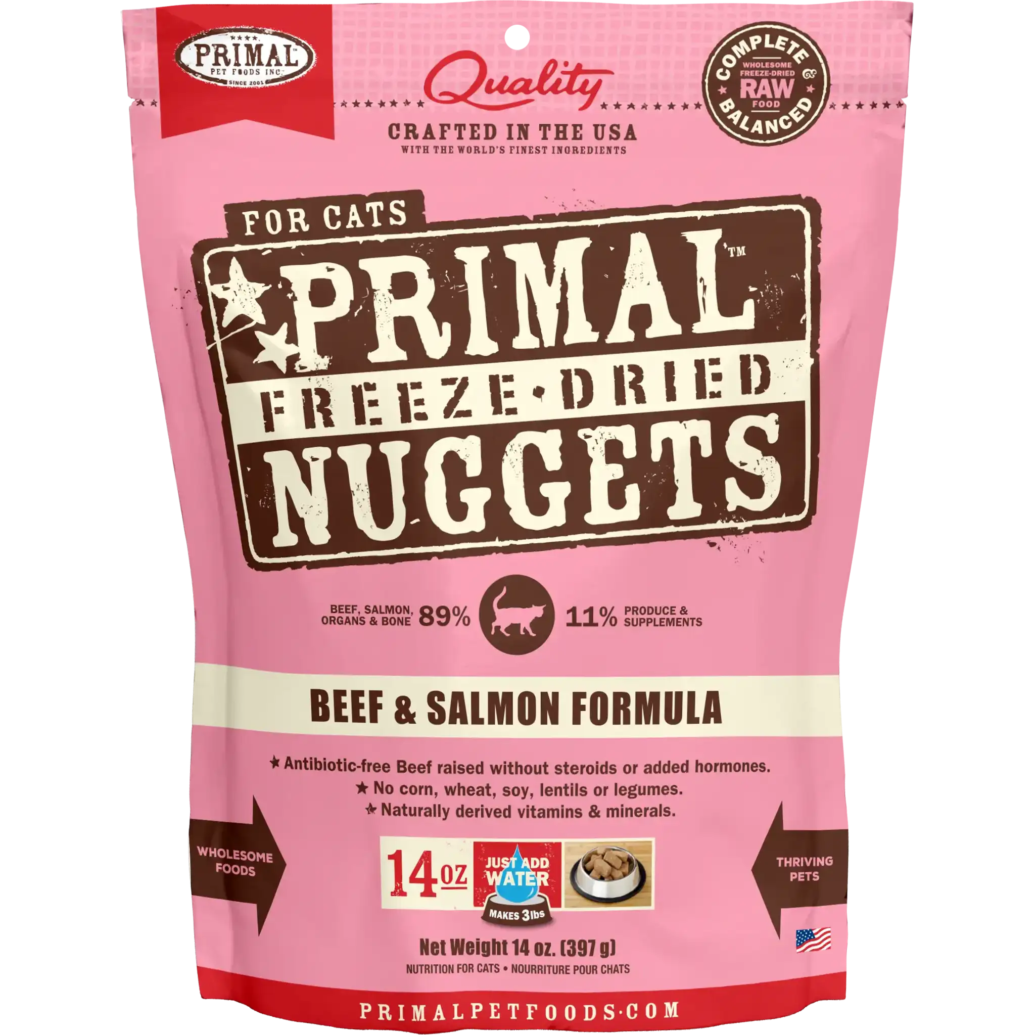 Detailed Primal ze Dried Beef Salmon Nuggets for Cats Primal ze Dried Beef Salmon Nuggets for Cats Healthy