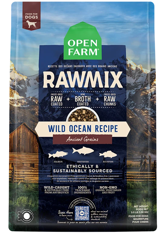 Next-Generation Open Farm Rawmix Wild Ocean Recipe With Ancient Grains Dry Dog Food Open Farm Rawmix Wild Ocean Recipe With Ancient Grains Dry Dog Food Natural