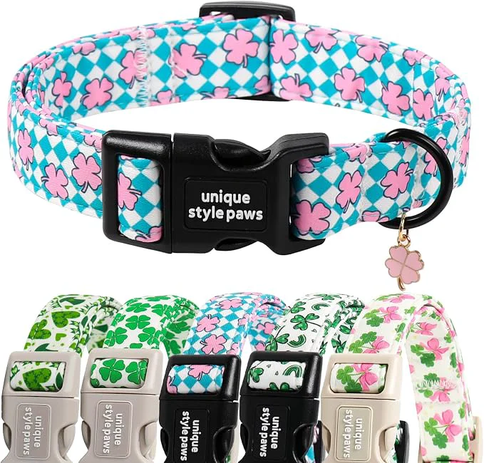 Certified Unique style paws Dog Collar Plastic Buckle Trendy