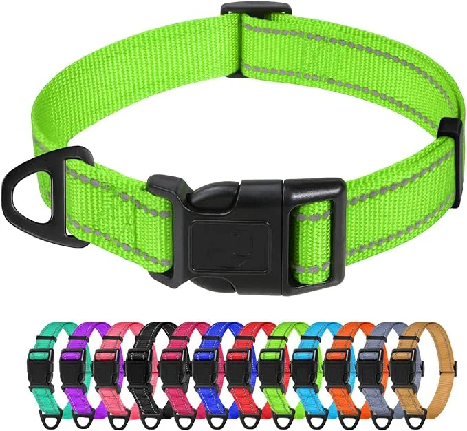Advanced TagME Reflective Nylon Dog Collars Adjustable Classic Pet Collar Efficient