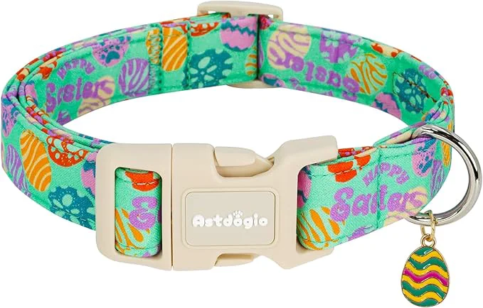Trendy Easter Dog Collar for Large Dogs Adjustable Green Large Dog Collar Elegant