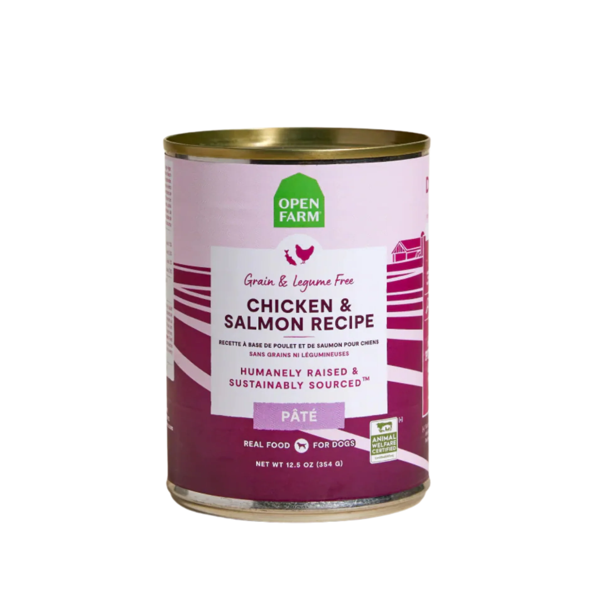 Premium Material Open Farm Chicken Salmon Pâté Wet Dog Food 12.5oz Eco-Friendly