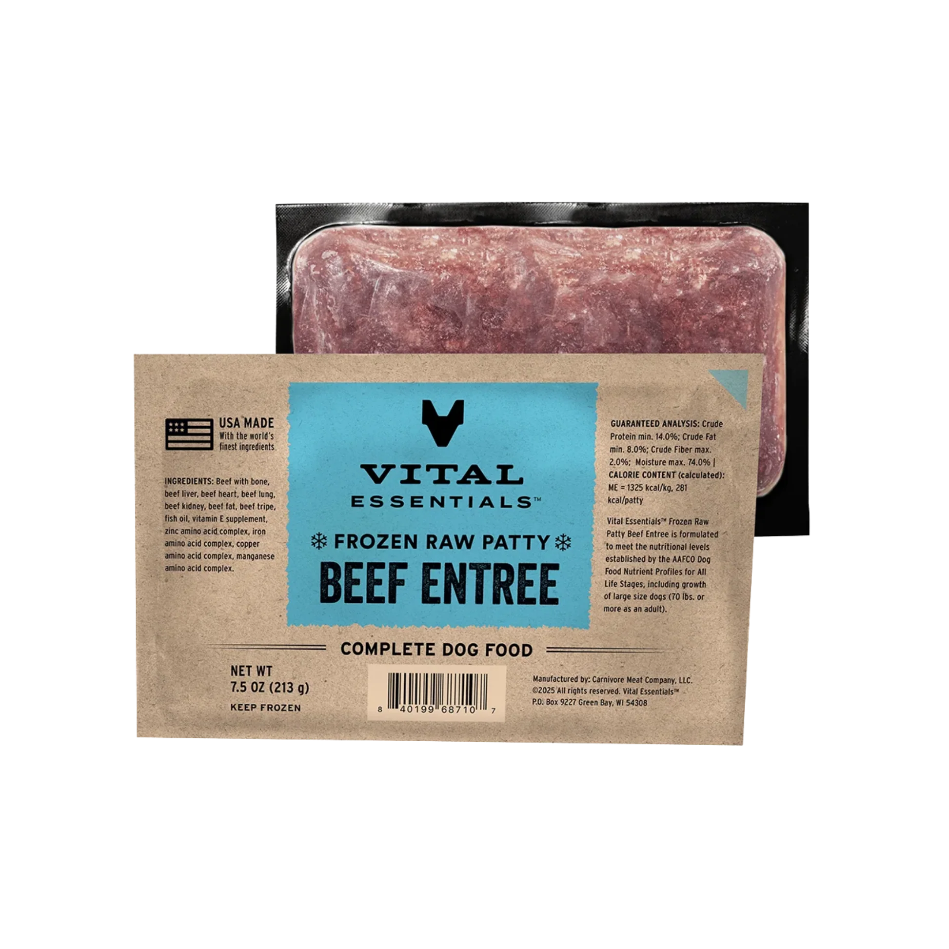 Refined Vital Essentials Frozen Raw Beef Entree Verified