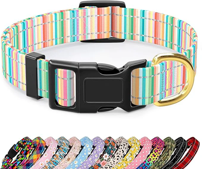 Trendy Reflective Dog Collar Cute Dog Collar Elegant