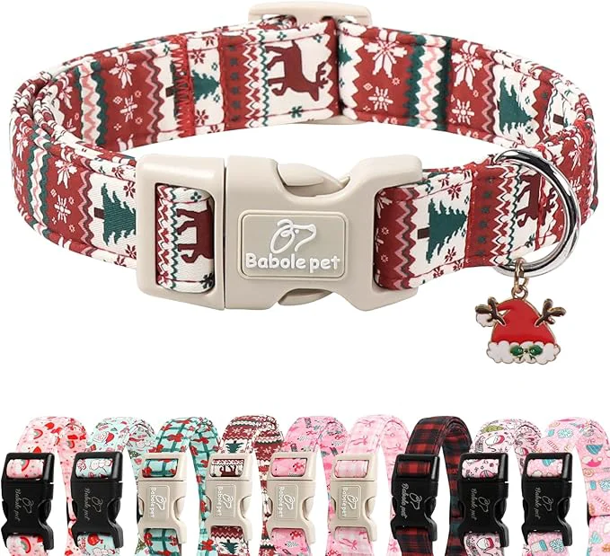 Breathable Christmas Dog Collar for Puppy Small Dogs User-Friendly