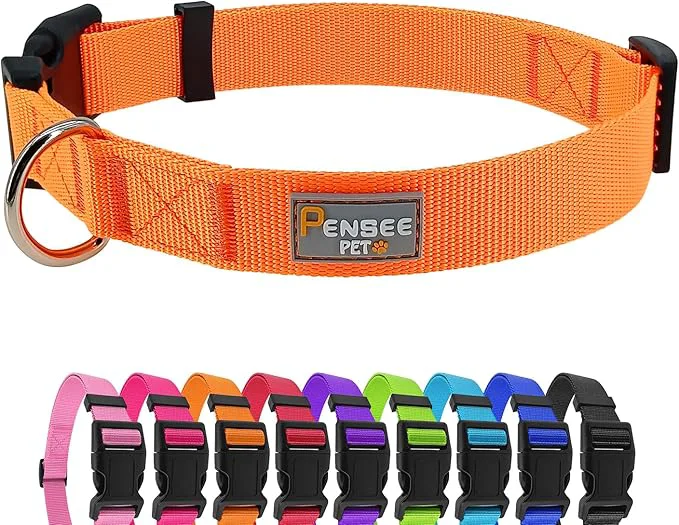 World-Class Dog Collar Orange Basic Adjustable Dog Collars Trusted