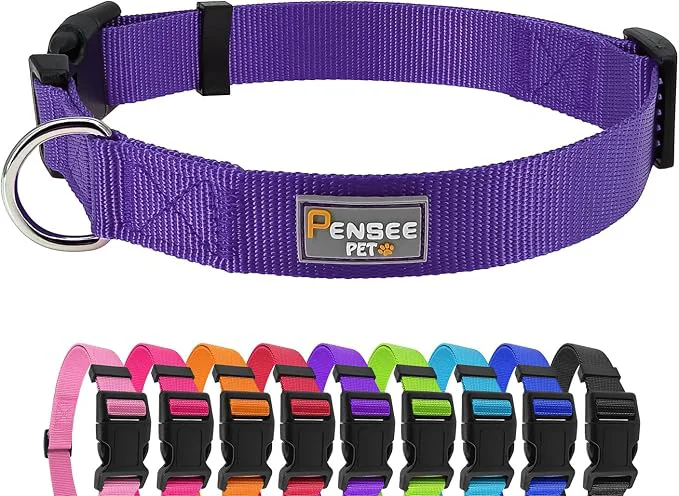 Sustainable Purple Dog Collar Basic Adjustable Dog Collars Secure
