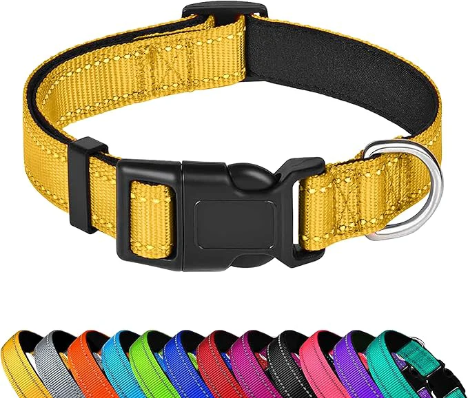 Artisan Reflective Dog Collar Adjustable Soft Neoprene Padded Nylon Pet Collars Casual