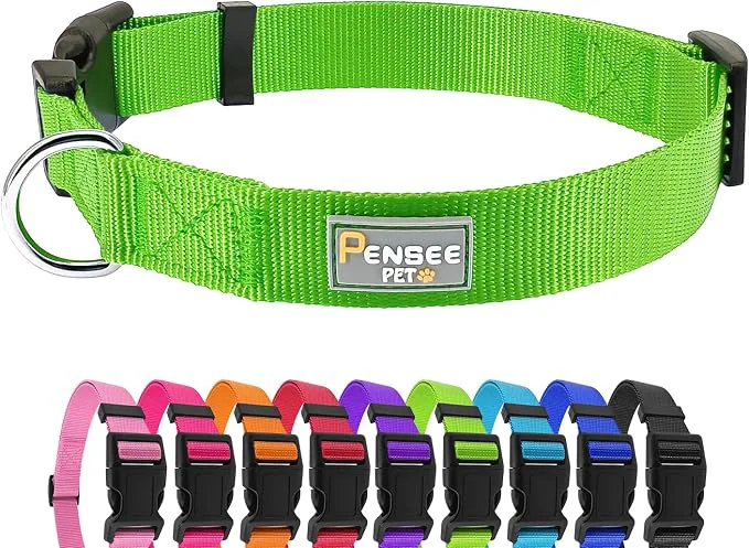 Classic Dog Collar Green Basic Dog Collars Next-Generation