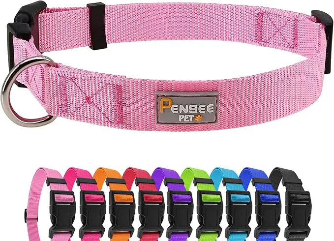 Clean Pink Dog Collar Basic Adjustable Dog Collars Sophisticated