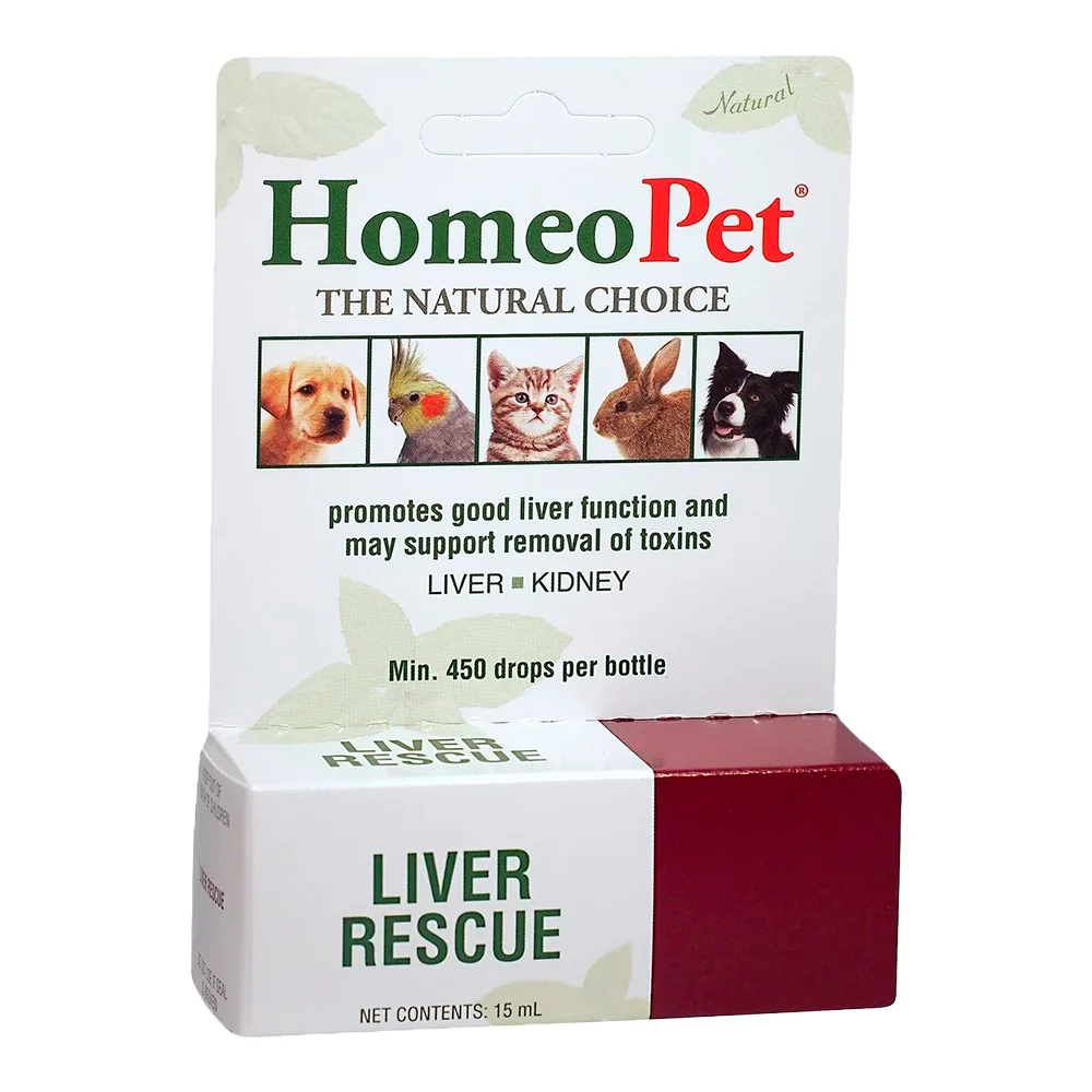 Smooth HomeoPet Liver Rescue Supplement for All Pets 15 ml User-Friendly