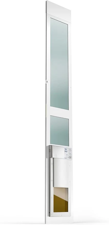 Verified Power Pet WiFi Automatic Sliding Glass Patio Pet Door by High Tech Pet Optimized
