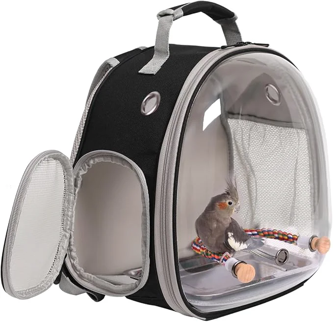 Crafted Small Bird Travel Backpack Carrier Cage Backpack to Transport Backpack Carrier Consistent