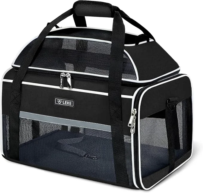 Breathable Lekereise Top-Expandable Pet Carrier 17x11x9.5 Inch Alaska Hawaiian Airline Artisan