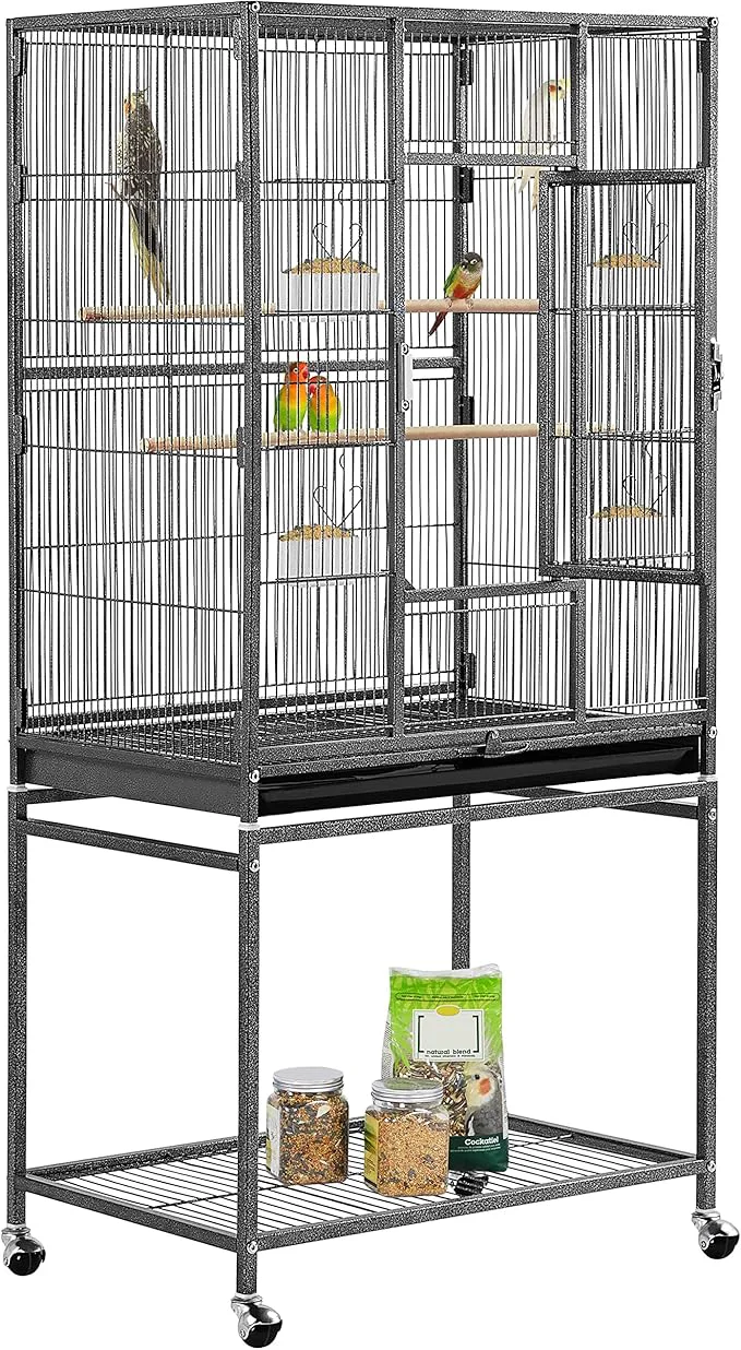 Eco-Friendly Yaheetech 54-inch Wrought Iron Standing Large Parrot Parakeet Flight Bird Cage Selected
