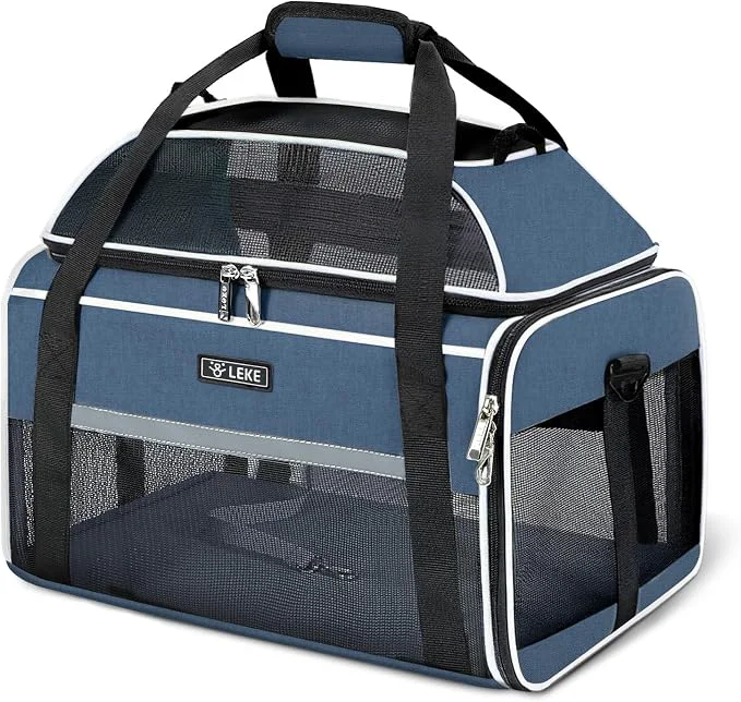 High-End Lekereise Top-Expandable Pet Carrier 17x11x9.5 Inch Alaska Hawaiian Airline Solid