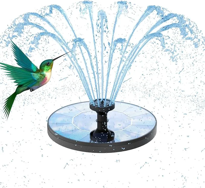 Fashionable AMZtime Solar Water Fountain Upgraded Solar Bird Bath Fountains Elegant