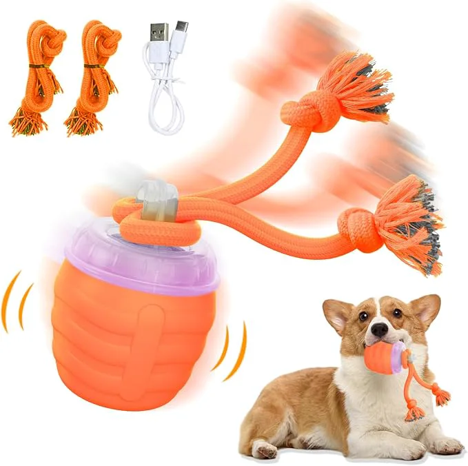 Superior Interactive Dog Toy Motion Activated Rolling Squeaky Ball Fine Crafted