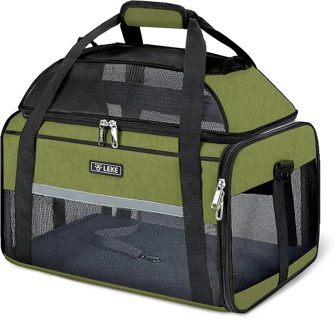 Solid Lekereise Top-Expandable Pet Carrier 17x11x9.5 Inch Alaska Hawaiian Airline Advanced