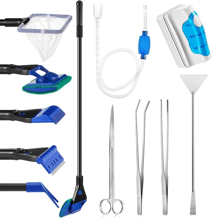 Selected Aquarium Fish Tank Cleaning Tool Kit Include 4 Pcs Long Aquascape Tools Kit 1 Genuine