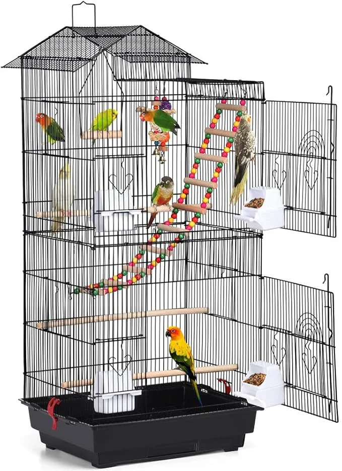 Long-Lasting Yaheetech 39-inch Roof Top Large Flight Parrot Bird Cage Prestigious
