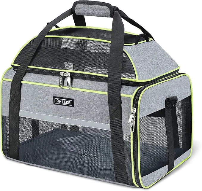 Versatile Lekereise Top-Expandable Pet Carrier 18x11x11Inch Delta American United Airline Official