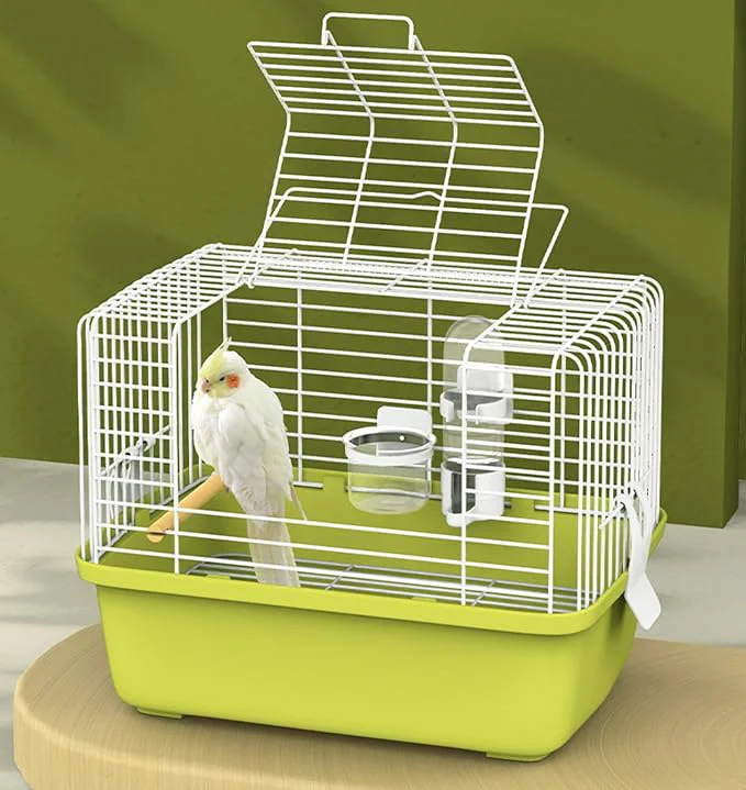Artisan Portable Bird Travel Carrier Cage – 360° Full View Wire Carrier Reusable