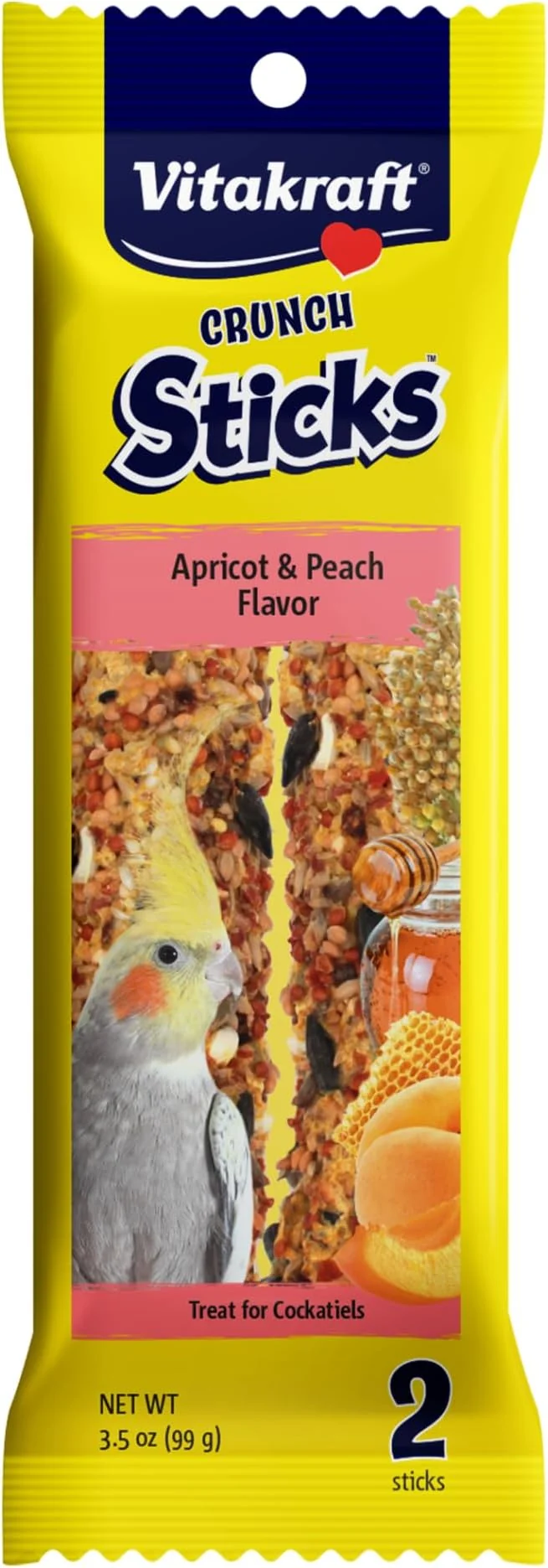 Proven Vitakraft Crunch Sticks Cockatiel Treat Apricot Peach Flavor Outstanding